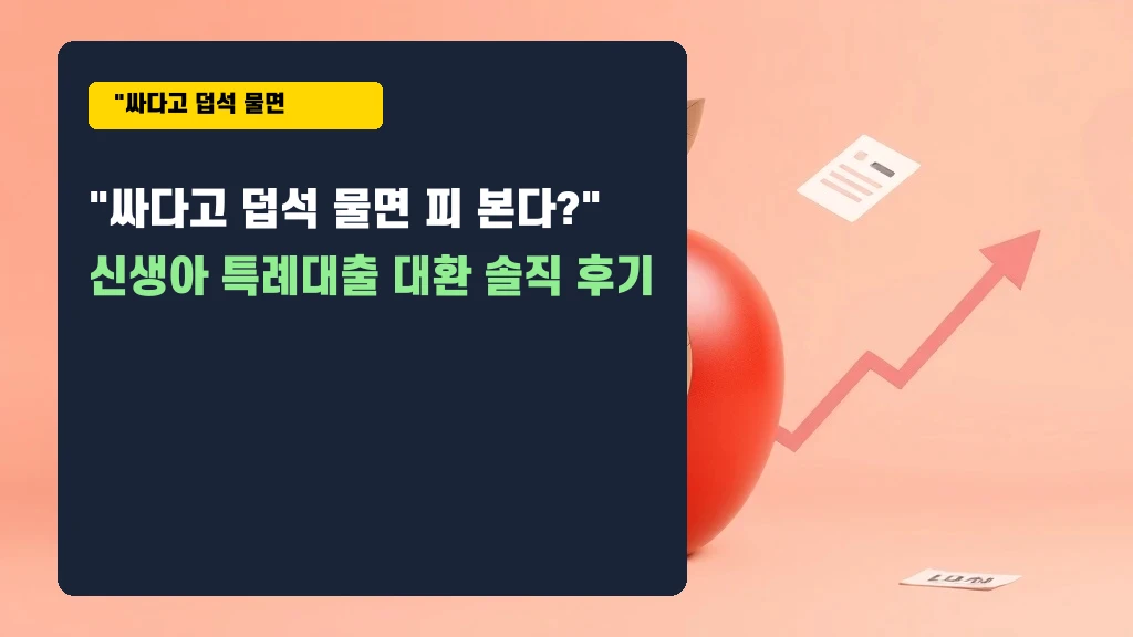 싸다고 덥석 물었다간 낭패? 신생아 특례대출 대환 후기